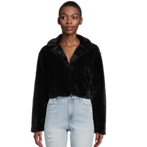 Madden NYC Juniors’ Faux Fur cropped Jacket
